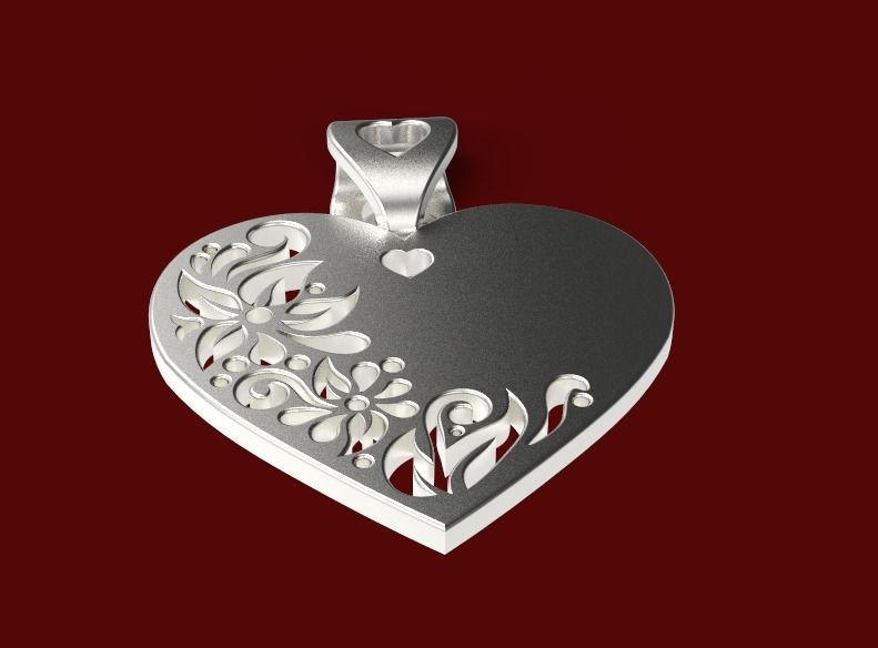 3D print model heart pendant  3D print model_6