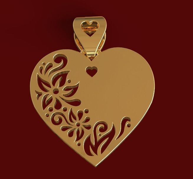 3D print model heart pendant  3D print model_11