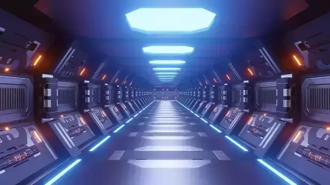 Sci fi Corridor 3D model