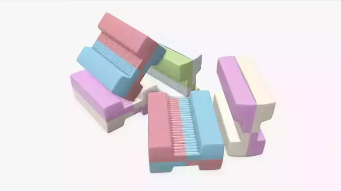 Chewing gums bone shape 3D model