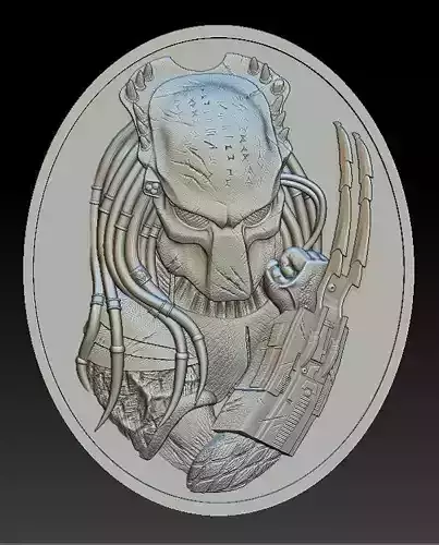 Predator Head 1 -relief - 2017