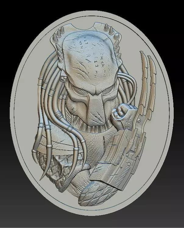 Predator Head 1 -relief - 2017 3D print model_0