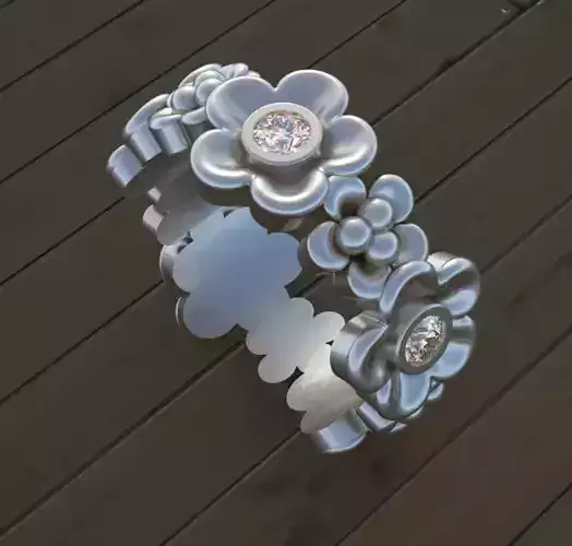 ring with flowers 824