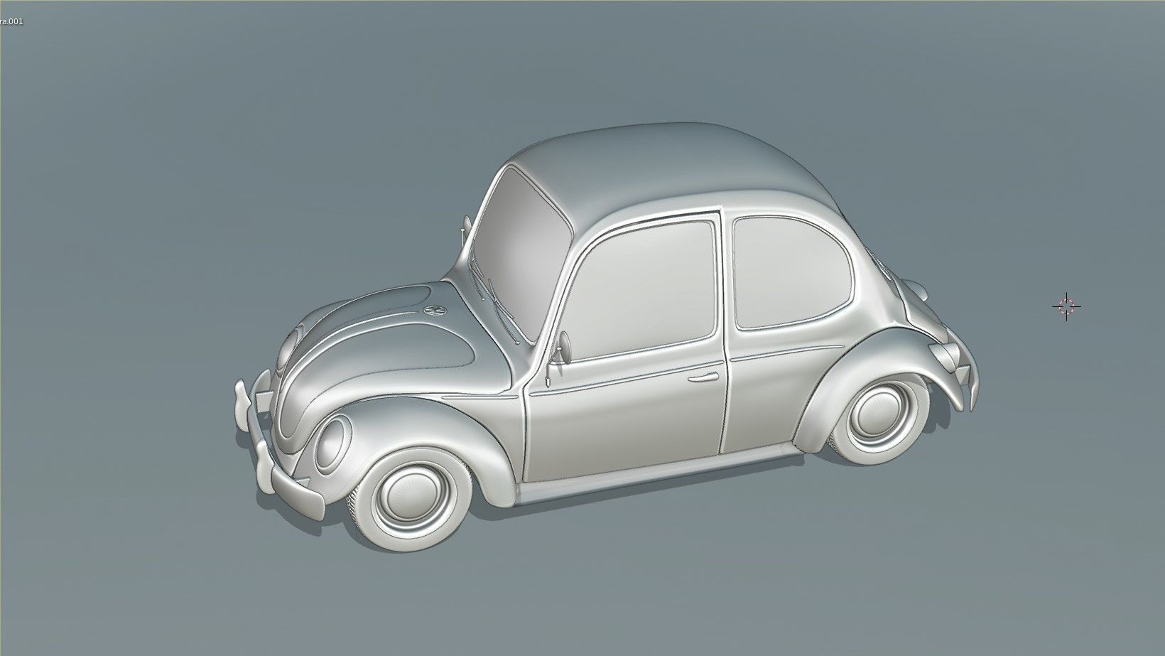 Classic Beetle Cartoon Style 3D model_9