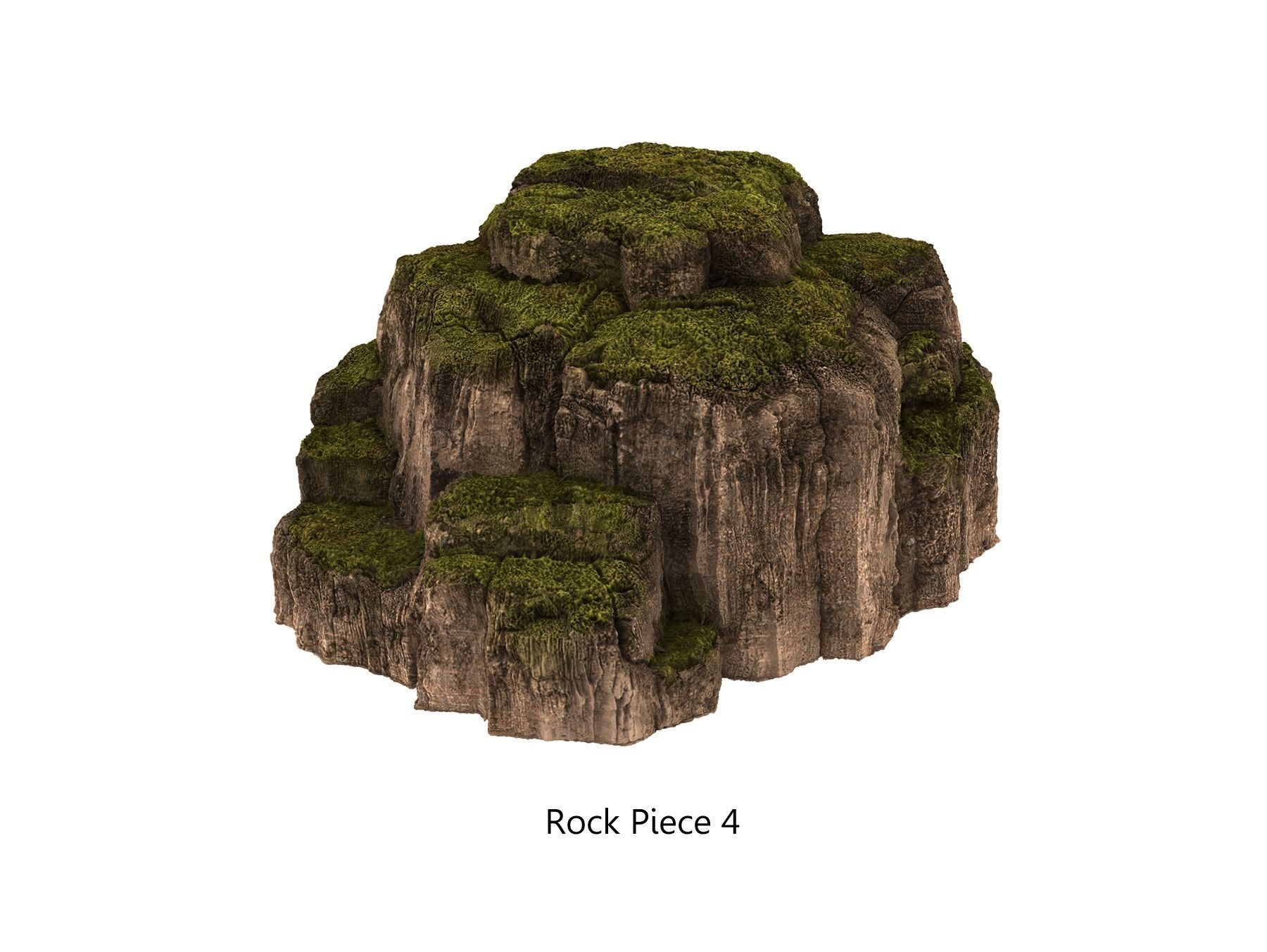 Mossy Modular Rocks Kit 3D model_5