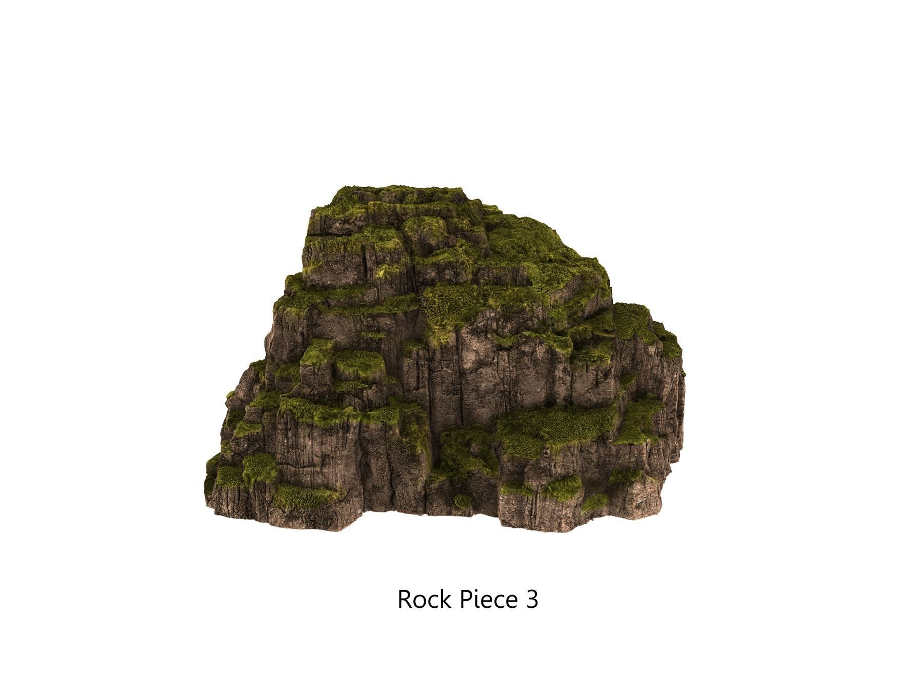 Mossy Modular Rocks Kit 3D model_4
