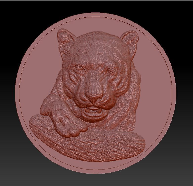 Panther -relief - 2019 3D print model_3