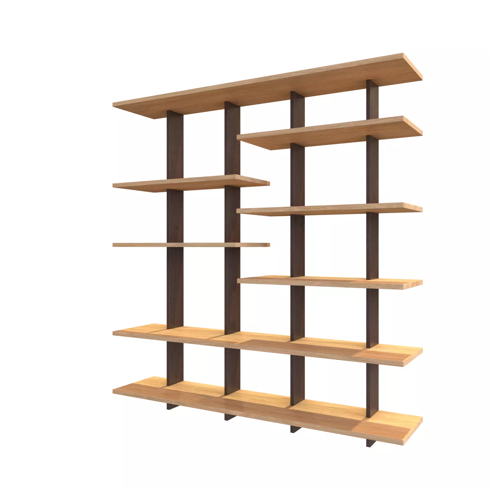 Book shelve 16 Low-poly 3D model