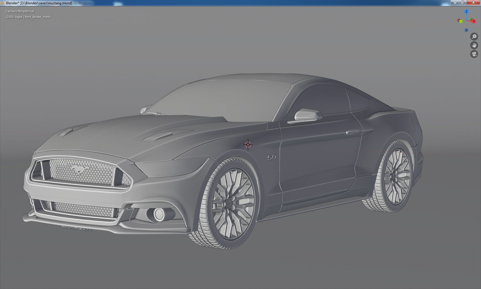 Ford Mustang 2015 gt 3D model_7