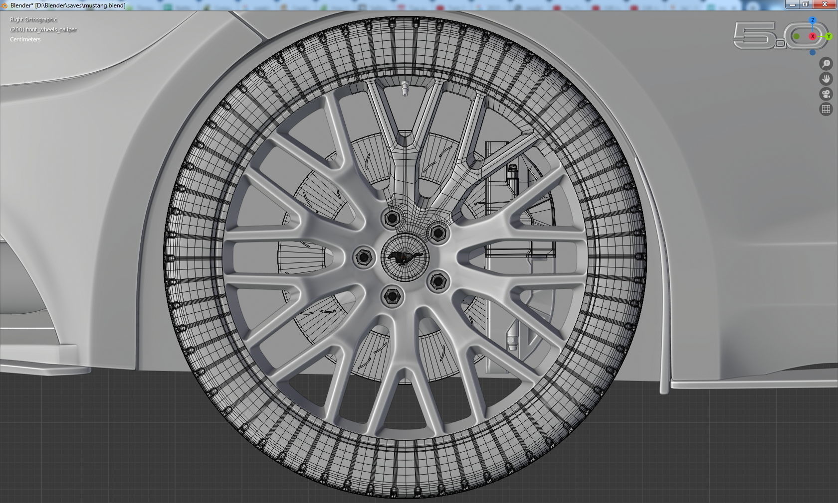 Ford Mustang 2015 gt 3D model_6