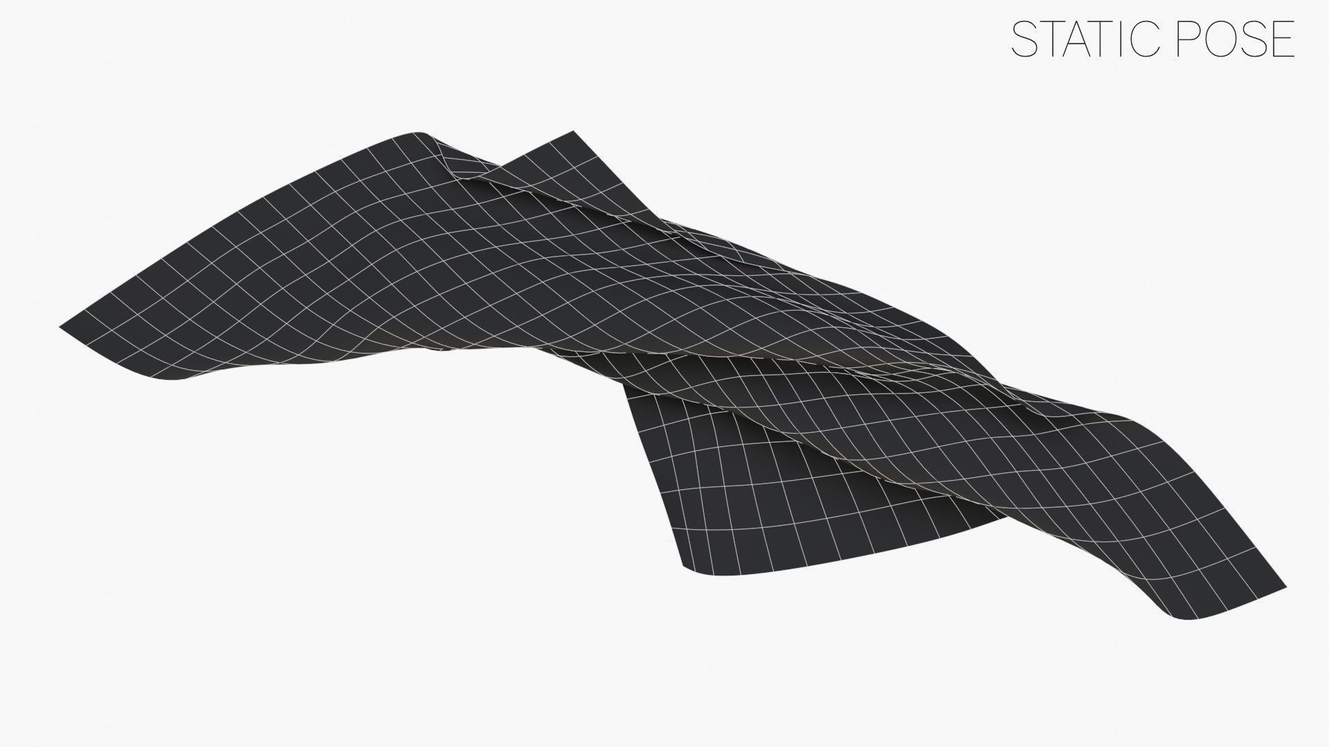 Naval flag of the Kingdom of France 1365 - 1792 Low-poly 3D model_19