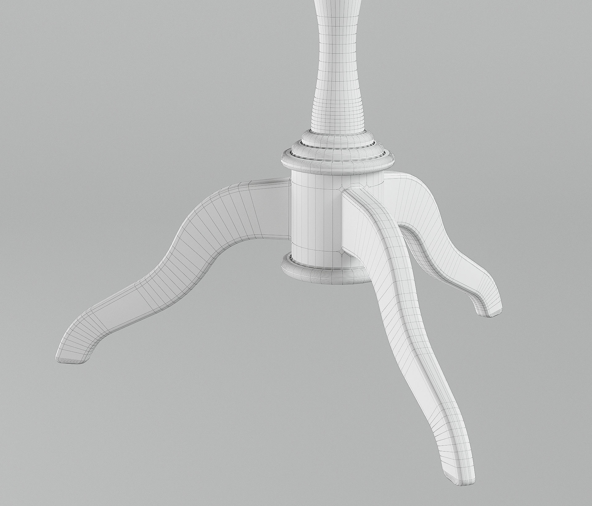Wedding dress with train 3D model_10
