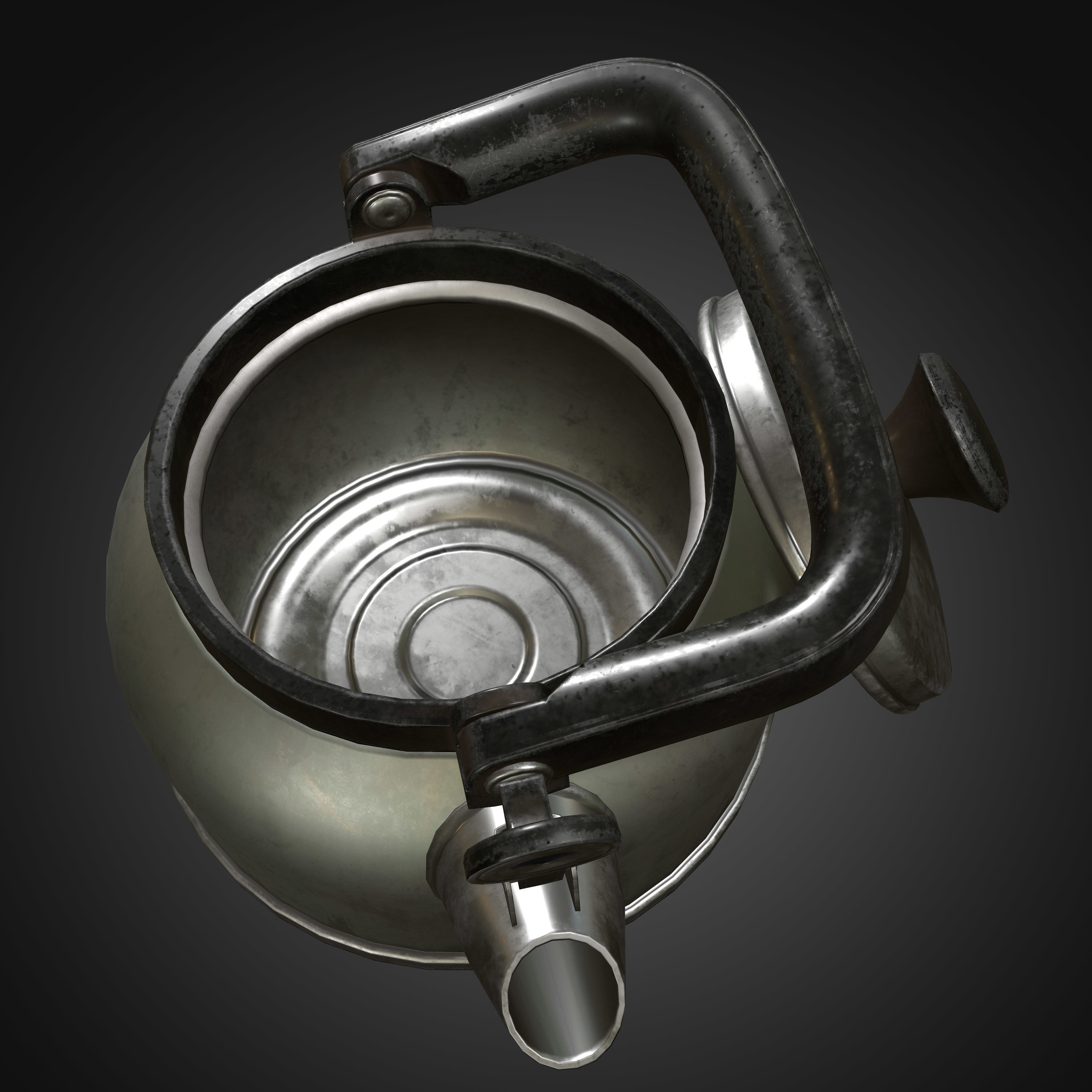 Whistling Kettle for game Unreal Engine and Unity Low-poly 3D model_6