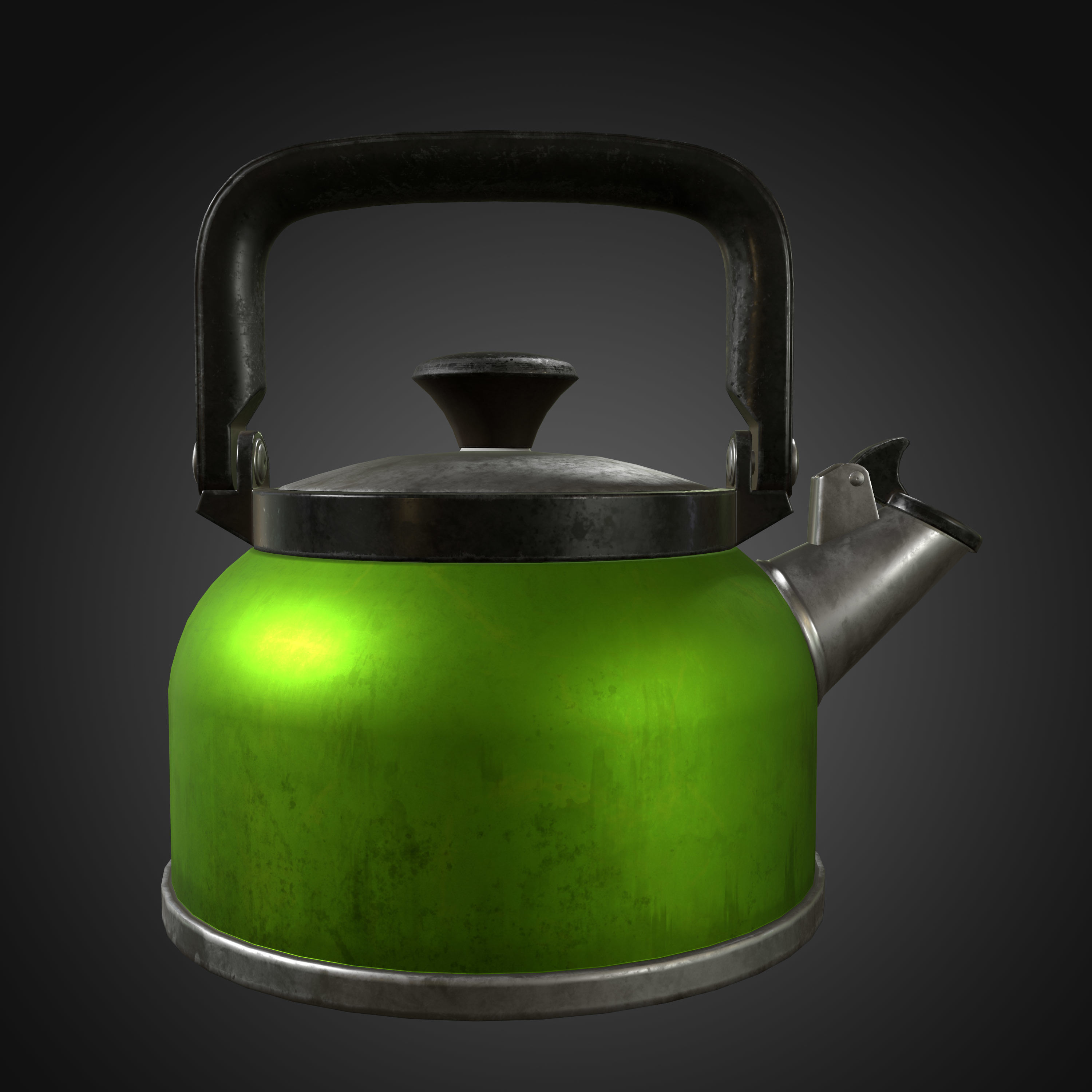 Whistling Kettle for game Unreal Engine and Unity Low-poly 3D model_3