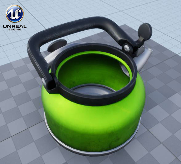 Whistling Kettle for game Unreal Engine and Unity Low-poly 3D model_20