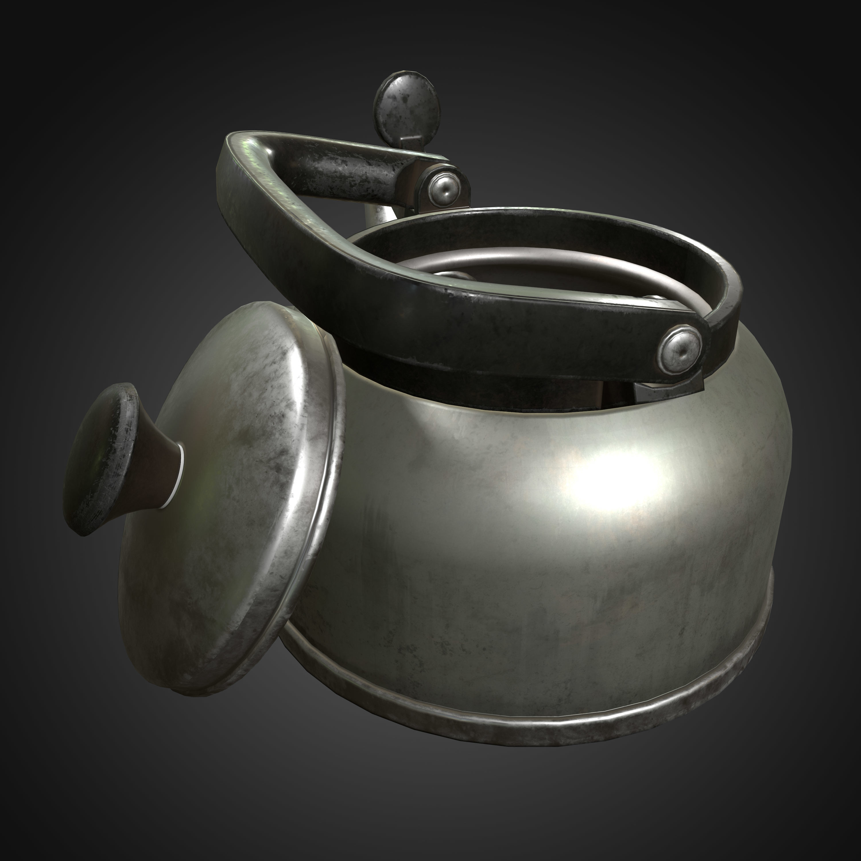 Whistling Kettle for game Unreal Engine and Unity Low-poly 3D model_13