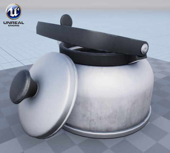 Whistling Kettle for game Unreal Engine and Unity Low-poly 3D model_22