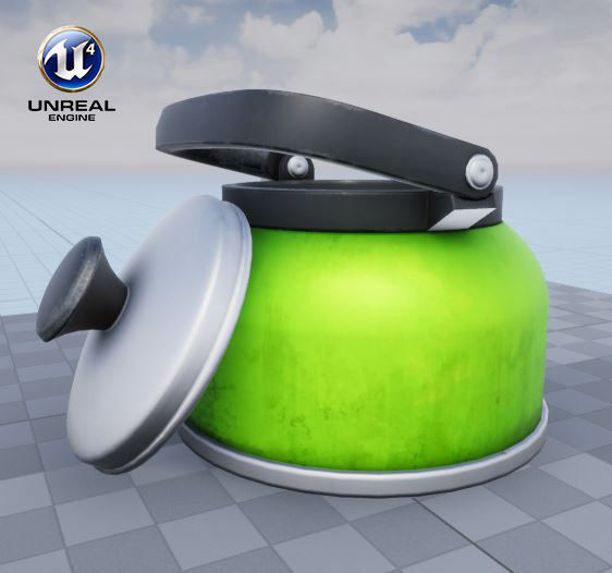 Whistling Kettle for game Unreal Engine and Unity Low-poly 3D model_23