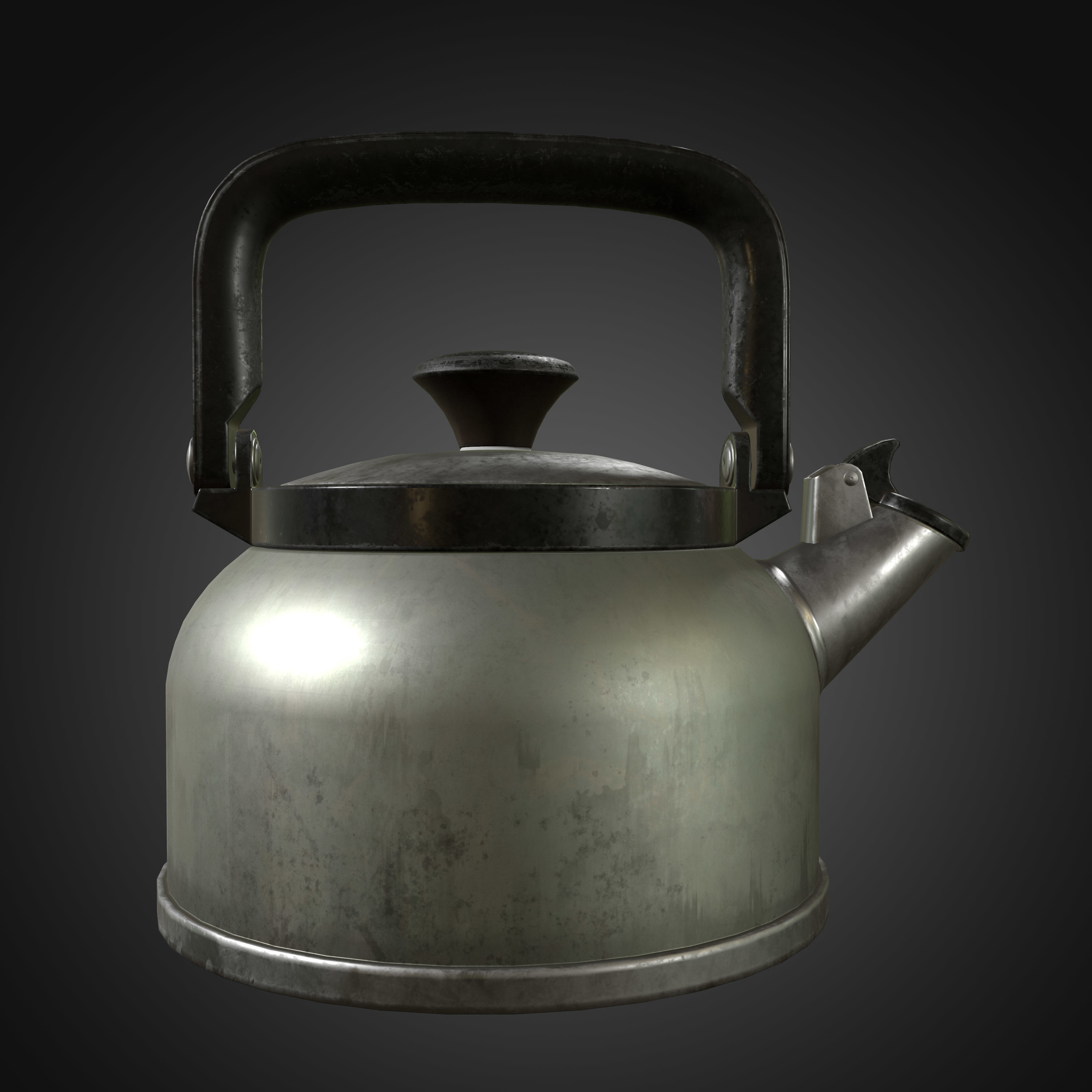 Whistling Kettle for game Unreal Engine and Unity Low-poly 3D model_2
