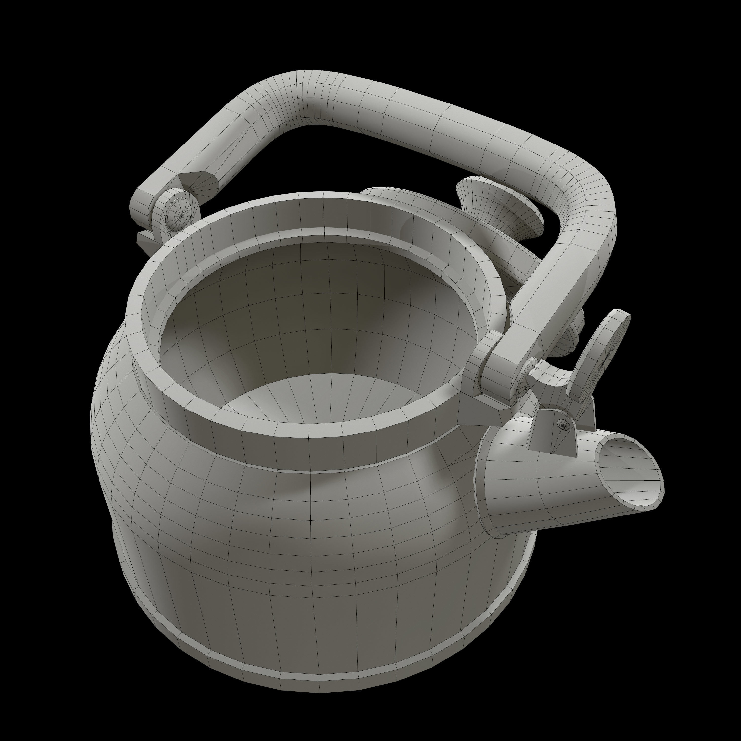 Whistling Kettle for game Unreal Engine and Unity Low-poly 3D model_24