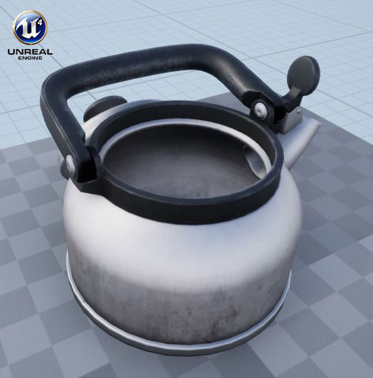 Whistling Kettle for game Unreal Engine and Unity Low-poly 3D model_21