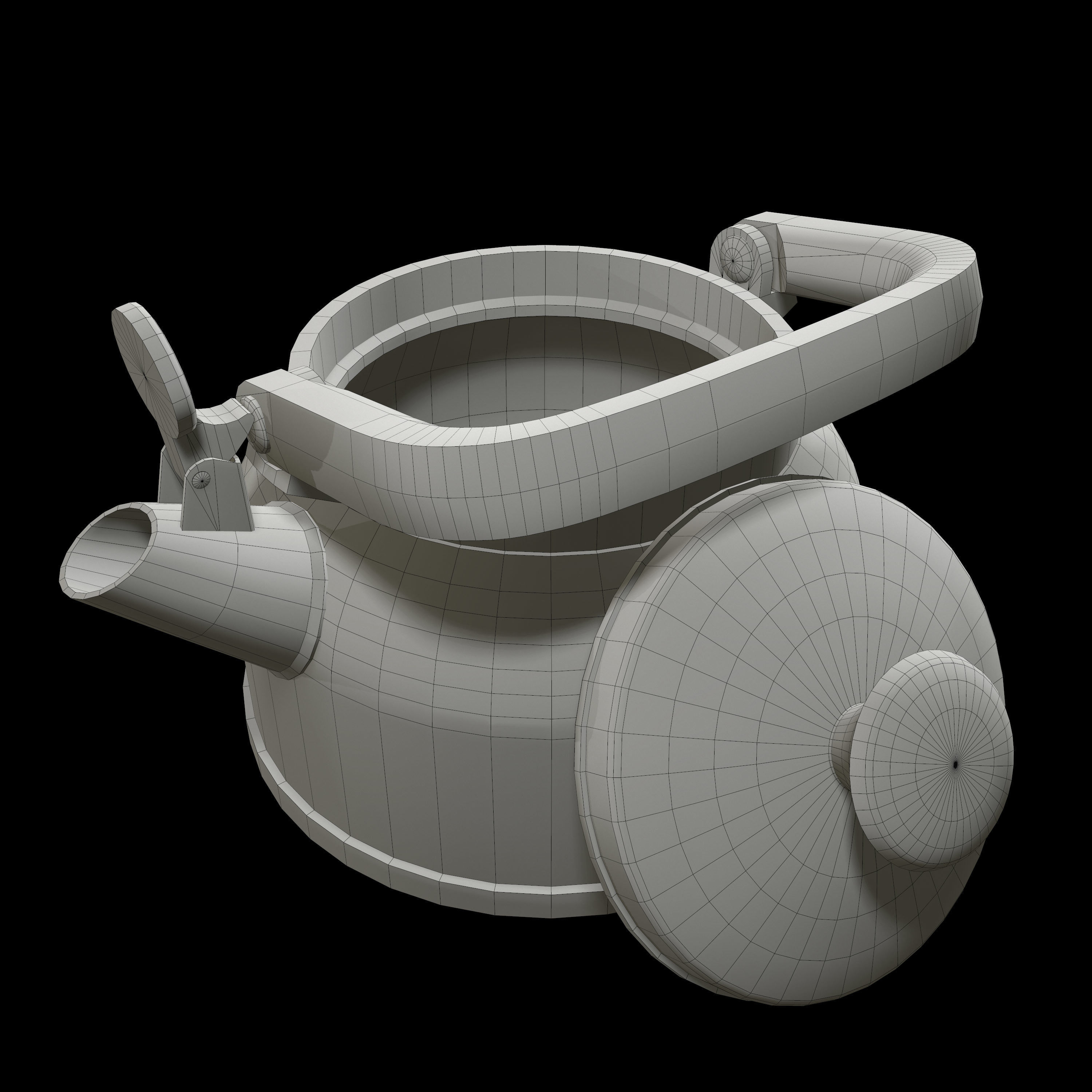 Whistling Kettle for game Unreal Engine and Unity Low-poly 3D model_25