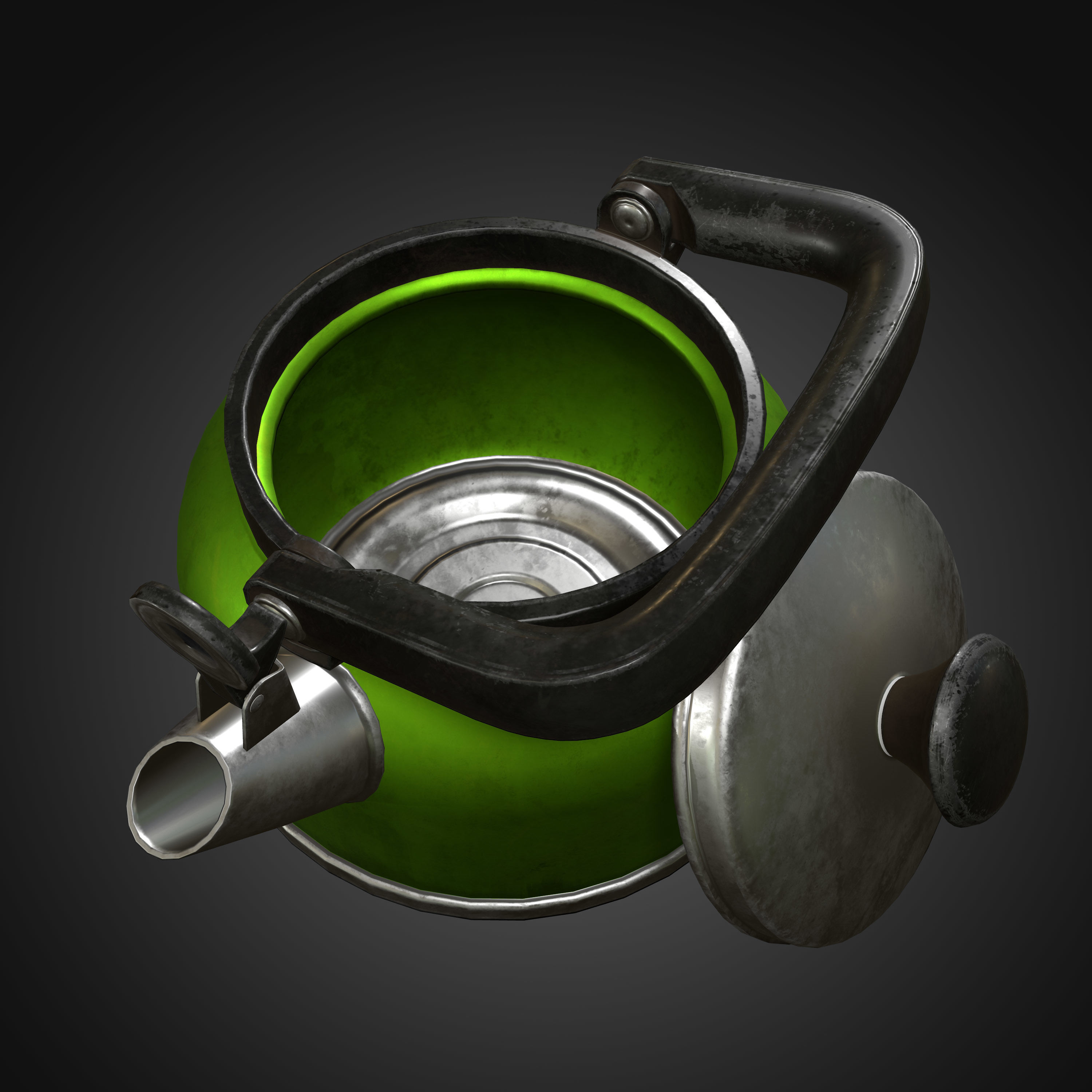 Whistling Kettle for game Unreal Engine and Unity Low-poly 3D model_7