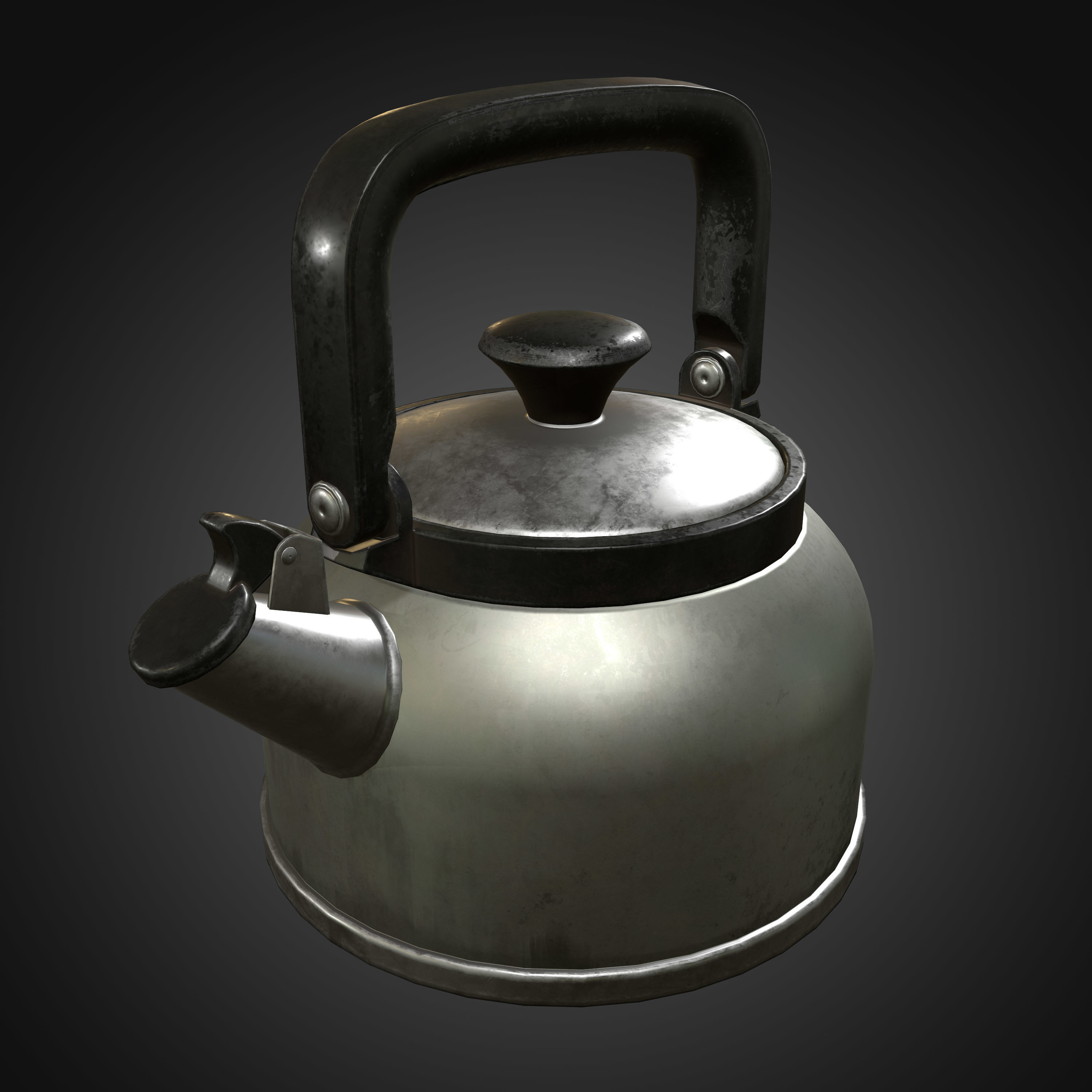 Whistling Kettle for game Unreal Engine and Unity Low-poly 3D model_4