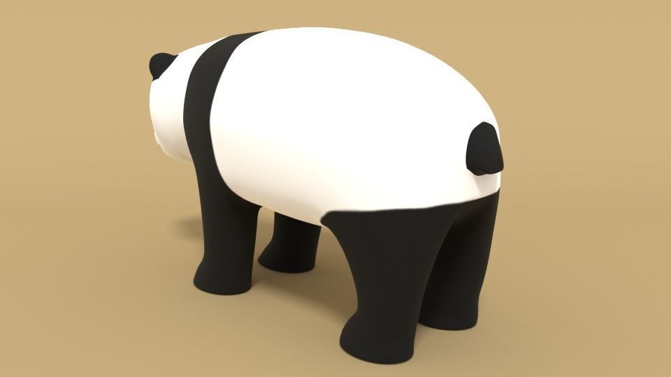 Cartoon Panda Bear 3D model_7
