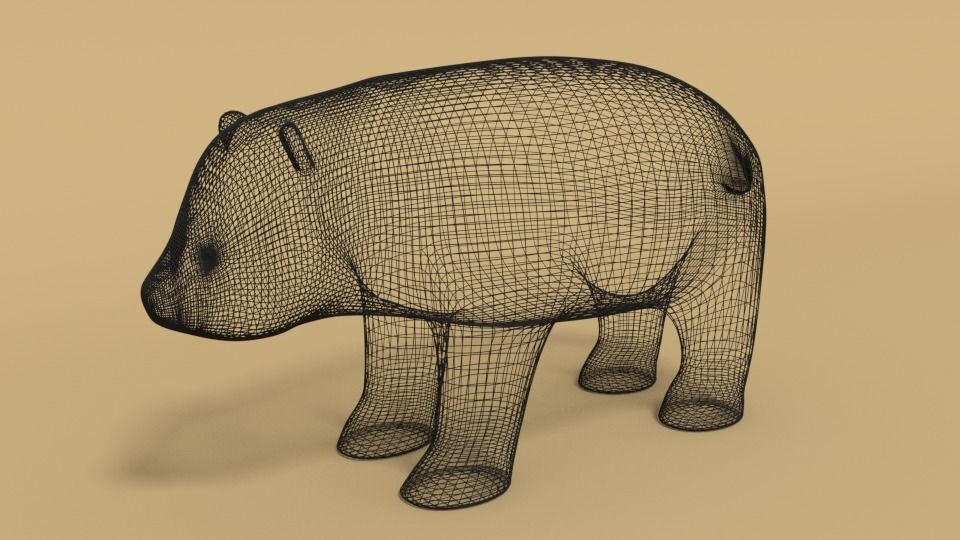 Cartoon Panda Bear 3D model_17
