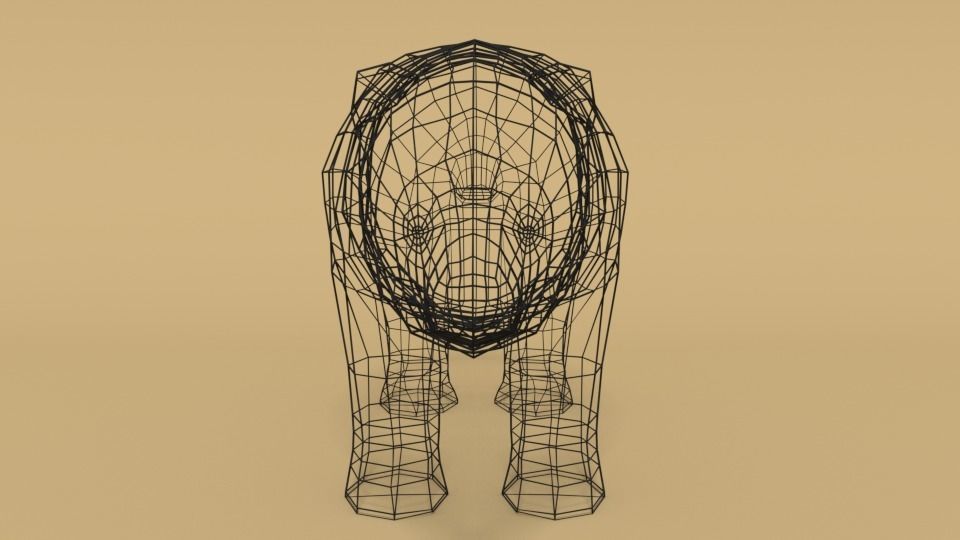 Cartoon Panda Bear 3D model_11