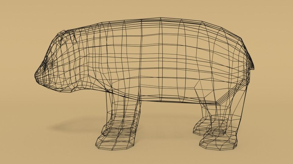 Cartoon Panda Bear 3D model_10