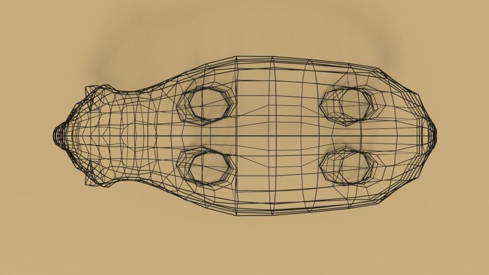 Cartoon Panda Bear 3D model_16