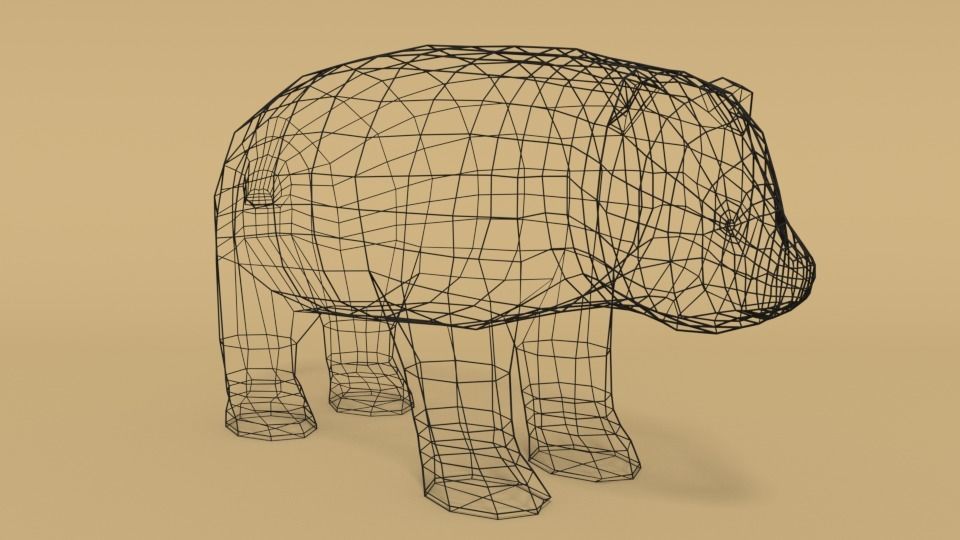 Cartoon Panda Bear 3D model_12