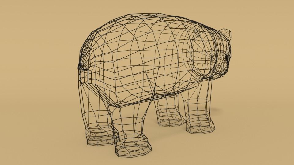 Cartoon Panda Bear 3D model_14