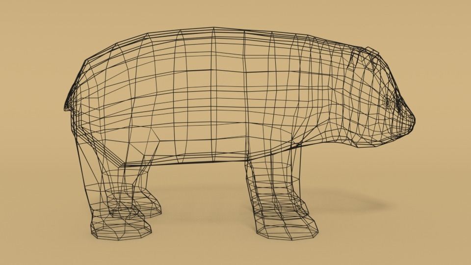 Cartoon Panda Bear 3D model_13