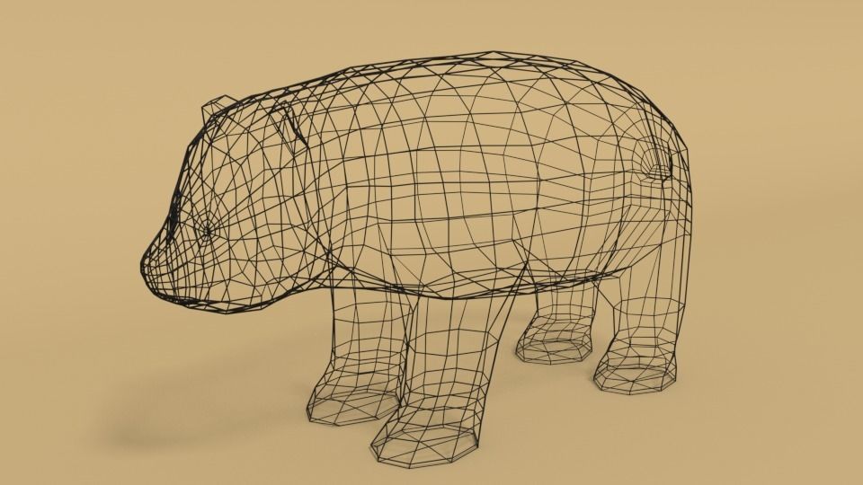 Cartoon Panda Bear 3D model_9