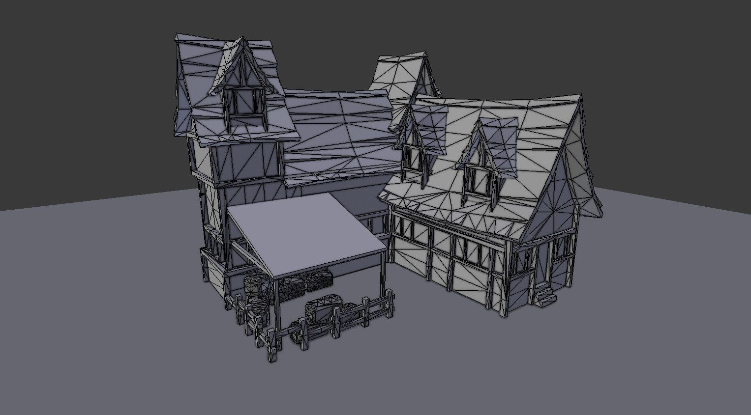 Medieval Town Builder Low-poly 3D model_26