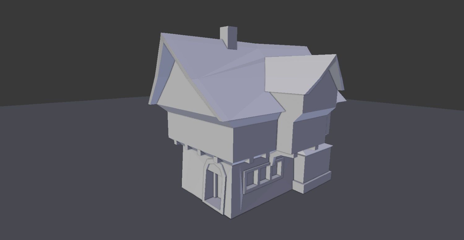 Medieval Town Builder Low-poly 3D model_5