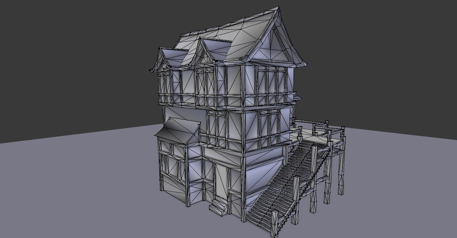 Medieval Town Builder Low-poly 3D model_31