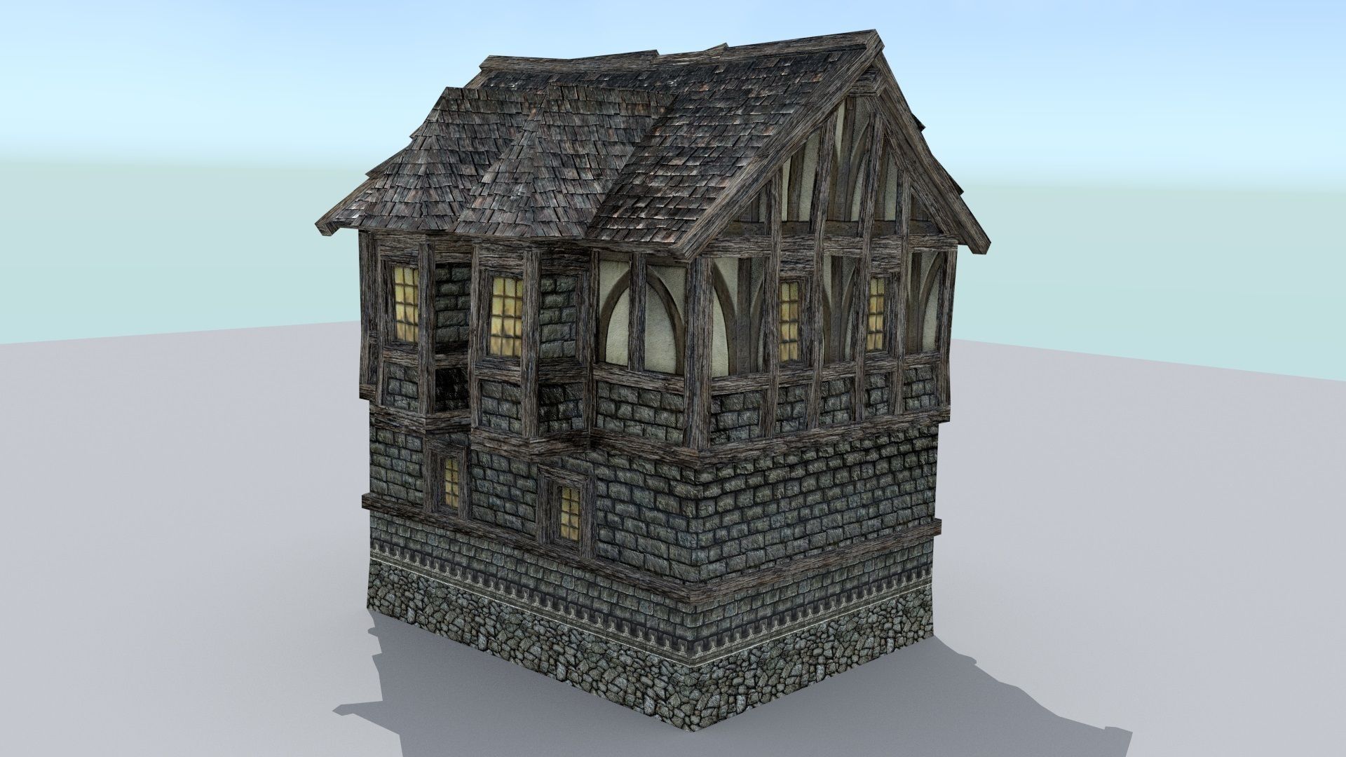 Medieval Town Builder Low-poly 3D model_18