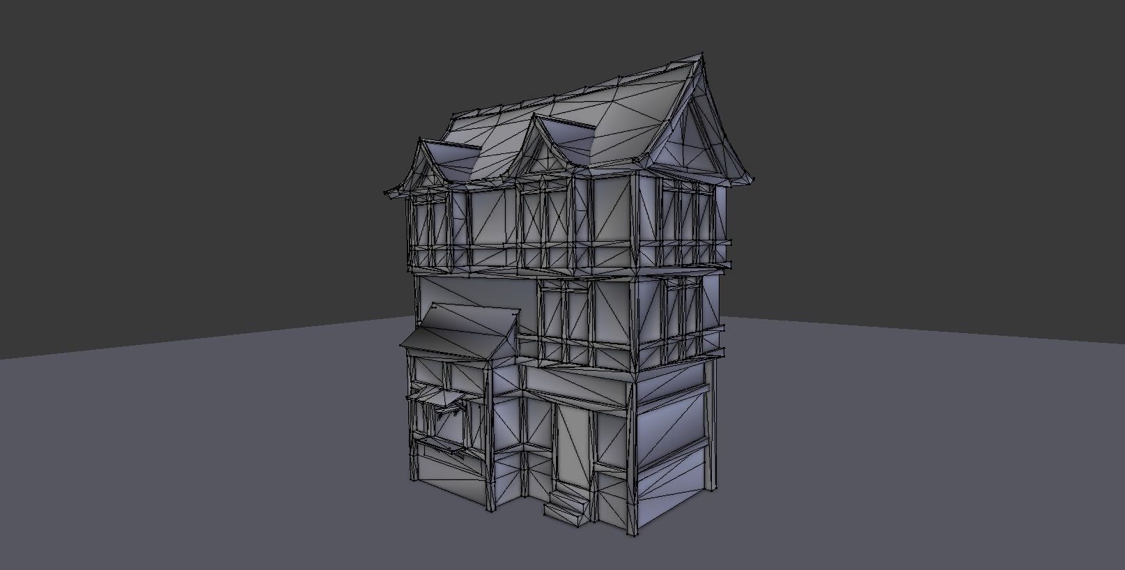Medieval Town Builder Low-poly 3D model_16