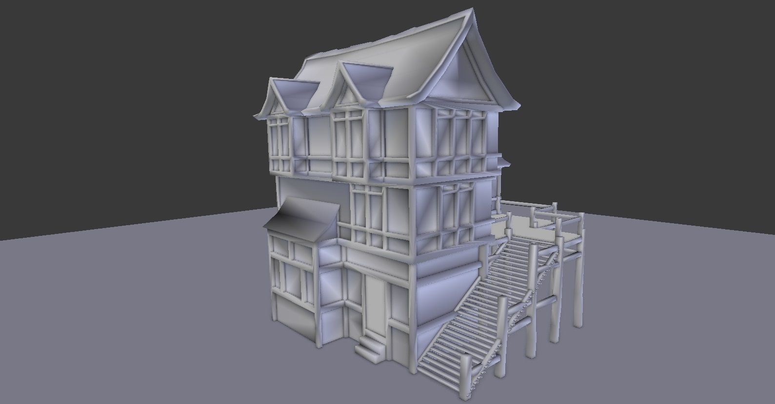Medieval Town Builder Low-poly 3D model_30