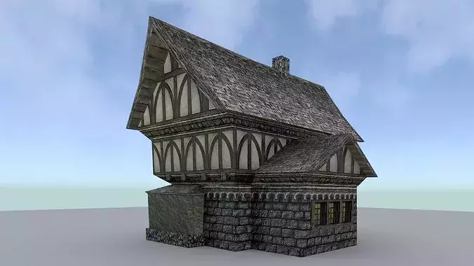 Medieval Town Builder Low-poly 3D model 4