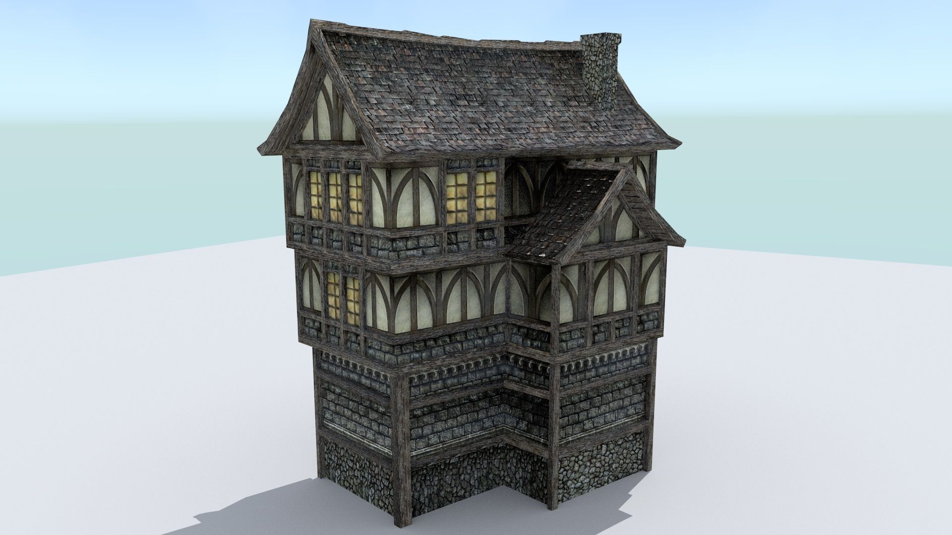 Medieval Town Builder Low-poly 3D model_13