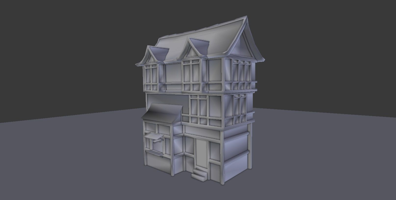Medieval Town Builder Low-poly 3D model_15