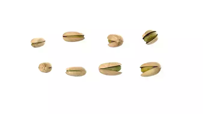 Pistachios pumpkin seeds in bowl Low-poly 3D model