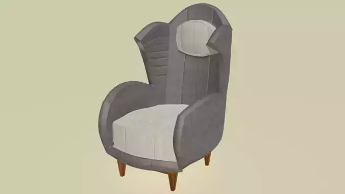 New Art Wingback Chair 3D model