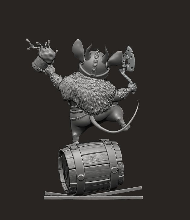 Mouse Viking 3D print model_9