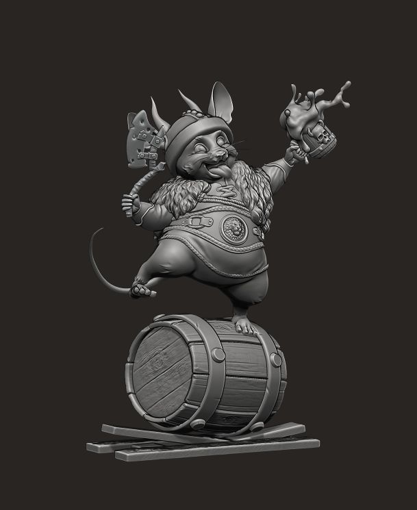 Mouse Viking 3D print model_10